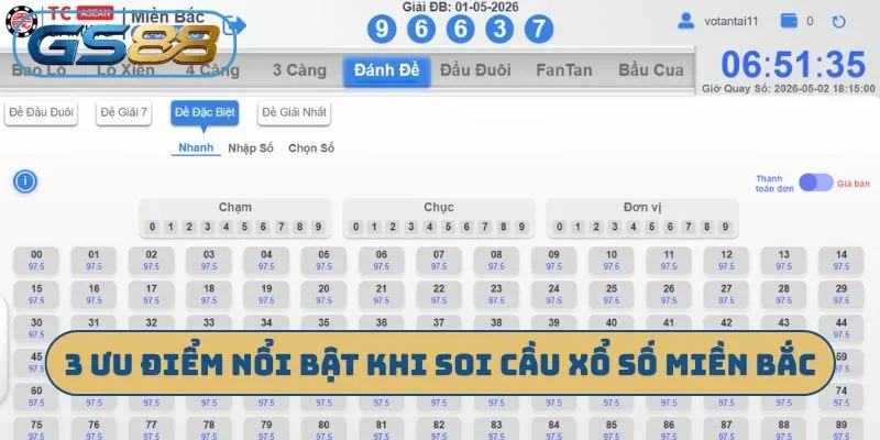 3 ưu điểm nổi bật khi soi cầu xổ số miền Bắc